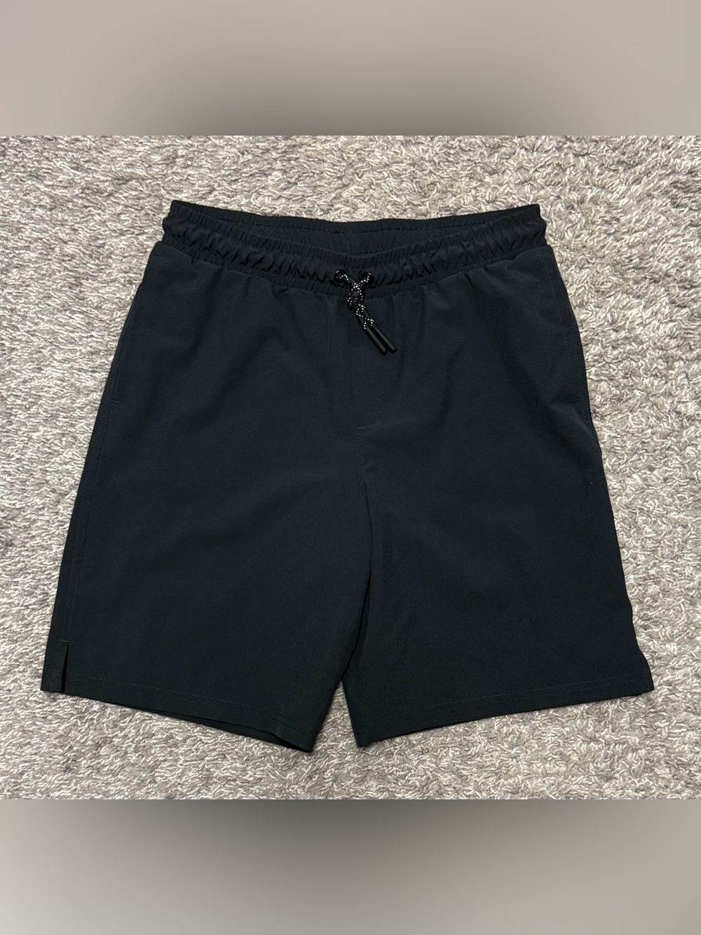 EUC Boys All in Motion athletic Black Shorts, Size L (14/16), drawstring waist.
